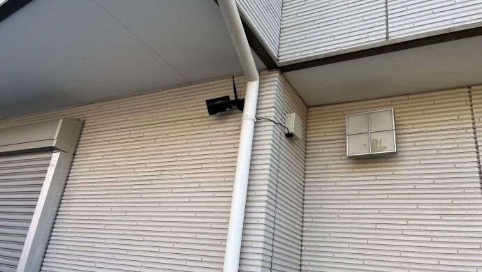明石市 T様邸 防犯カメラ、人感センサーライト設置