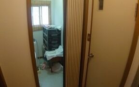 神戸市 脱衣所アコーディオンカーテン交換工事