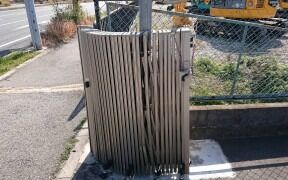 神戸市K様邸 電柱塗装・アコーディオン門扉交換工事